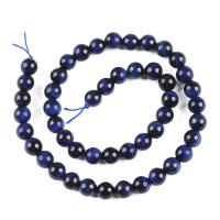 Tiger Eye Beads, Runde, poleret, du kan DIY & forskellig størrelse for valg, lapis lazuli, Solgt af Strand