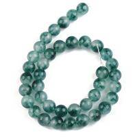Natürliche Moos Achat Perlen, rund, poliert, DIY & verschiedene Größen vorhanden, grün, verkauft von Strang