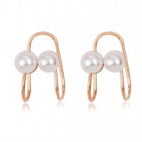 Zinc Alloy Earring Cuff with Plastic Pearl fashion jewelry Sold By PC