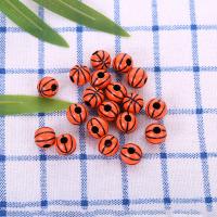 Acrylic Jewelry Beads Basketball plated DIY 12mm Sold By Bag