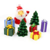 Κινητό τηλέφωνο εργαλεία κιτ, Ρητίνη, Χριστουγεννιάτικο Δέντρο, DIY & εποξική αυτοκόλλητο, πράσινος, 18x27mm, 100PCs/τσάντα, Sold Με τσάντα