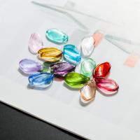Colgantes de Cristal de Murano en Forma Planta, chapado, Joyería & Bricolaje, más colores para la opción, 14x24mm, Vendido por UD