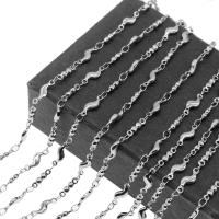 Stainless Steel Bar Chain Fish silver color plated machine polishing Approx Sold By Lot