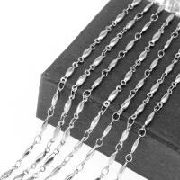 Stainless Steel Bar Chain silver color plated Approx Sold By Lot