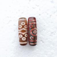 Perles agate dzi tibétaine naturelle, DIY, rouge, 30mm, 5PC/sac, Vendu par sac