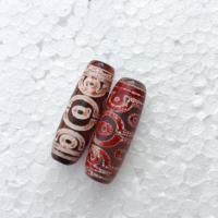 Ágata natural tibetano Dzi Beads, ágata, Ungir, DIY, vermelho, 30mm, 5PCs/Bag, vendido por Bag
