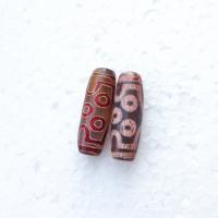 Naturalne tybetańskie koraliki Dzi z agatu, Agat, DIY, czerwony, 30mm, 5komputery/torba, sprzedane przez torba