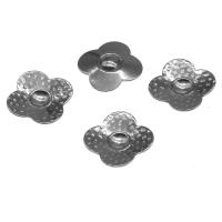Gemengde sieraden onderdelen, Roestvrij staal, Bloem, silver plated, 21x21x2mm, Verkocht door PC