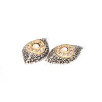 Rhinestone Brass Beads plated fashion jewelry & with rhinestone 11*19MM Sold By PC