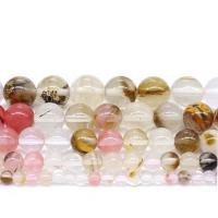Vandmelon Glasperler, Runde, poleret, du kan DIY & forskellig størrelse for valg, flerfarvede, Solgt af Strand