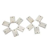 Shell Connector Rectangle polished DIY white 20*30mm Sold By PC