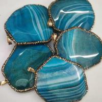 Agate Jewelry Pendants with Zinc Alloy polished DIY & for woman nickel lead & cadmium free Sold By PC