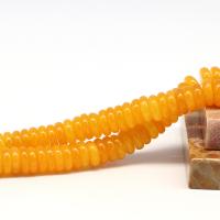 sárga Calcedony Távtartó gyöngy, Lapos kerek, csiszolt, DIY & különböző méretű a választás, sárga, Által értékesített Strand