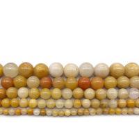 Aventurin Perlen, Gelber Aventurin, rund, poliert, DIY & verschiedene Größen vorhanden, gelb, verkauft von Strang
