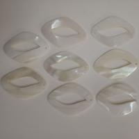 Pingentes de concha branca natural, polido, DIY, branco, 30X45mm, vendido por PC