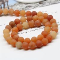 Natural Aventurine Beads Red Aventurine Round DIY & frosted Sold By Strand