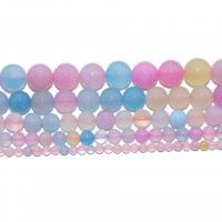 Gemstone smykker perler, Morganit, Runde, poleret, du kan DIY & forskellig størrelse for valg, flerfarvede, Solgt af Strand