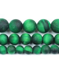 Tiger Eye Beads, Runde, poleret, du kan DIY & forskellig størrelse for valg, grøn, Solgt af Strand