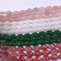 Mixed Gemstone Beads Natural Stone Teardrop plated fashion jewelry & DIY 10*14mm Sold By Strand