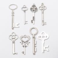 Zink Alloy Key Hängen, plated, mode smycken & DIY & olika stilar för val, fler färger för val, Säljs av PC