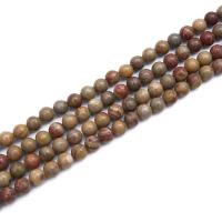 Jasper breču perle, Krug, uglađen, možete DIY & različite veličine za izbor, Prodano By Strand