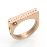 Stainless Steel Finger Ring Geometrical Pattern plated Unisex & hollow US Ring Sold By PC