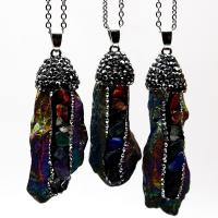 Agate Jewelry Pendants plated fashion jewelry & Unisex 40~60mm 10~15mm Sold By Lot