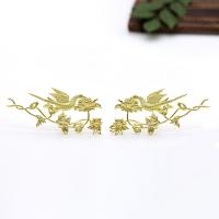 Brass Hair Accessories DIY Findings, plated, fashion jewelry, yellow, Sold By Pair
