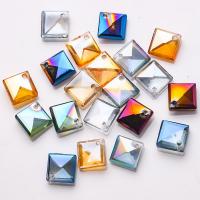 Rhombus krystalperler, Krystal, forgyldt, mode smykker & du kan DIY, flere farver til valg, 8mm, 100PC/Strand, Solgt af Strand