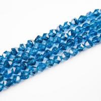 Perles bijoux en pierres gemmes, disthène, Rond, poli, Surface de coupe de l'étoile & DIY, bleu, 8mm, Vendu par brin