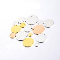 Stainless Steel Pendants 304 Stainless Steel Flat Round plated fashion jewelry 1.50mm Sold By Lot