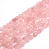 Natürliche Rosenquarz Perlen, Unregelmäßige, poliert, DIY, Rosa, 6x9mm, verkauft von Strang
