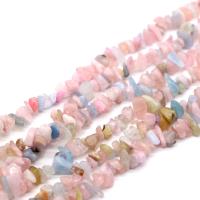 Gemstone smykker perler, Morganit, Uregelmæssig, poleret, du kan DIY, flerfarvede, 5x8mm, Solgt af Strand