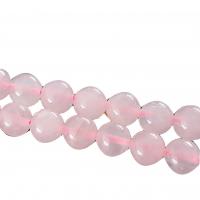 Grânulos de quartzo rosa natural, Roda, polido, DIY & tamanho diferente para a escolha, rosa, vendido por Strand