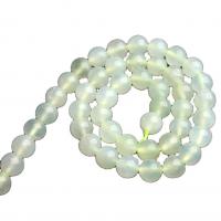Jade New Mountain Beads Round polished DIY light green Sold By Strand