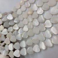 Perles naturelles de coquillage d'eau douce , coquille, coeur, Vendu par brin