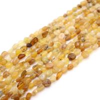 Yellow Opal Beads irregular polished DIY yellow Sold By Strand