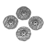 Roestvrij staal cabochons, Ronde, silver plated, 16x16x2mm, Ca 100pC's/Bag, Verkocht door Bag