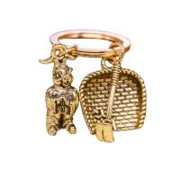 Zinc Alloy Key Clasp Chinese Zodiac antique gold color Sold By PC