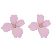 Zinc Alloy Stud Earring Flower stoving varnish for woman 30mm Sold By Lot