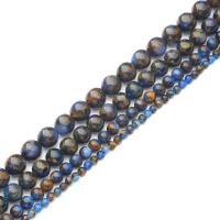 Gemstone Smycken Pärlor, Cloisonne Stone, Rund, polerad, DIY & olika storlek för val, blå, Säljs av Strand