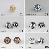 Zinklegering holle kralen, Zinc Alloy, plated, mode sieraden, zilver, Verkocht door PC