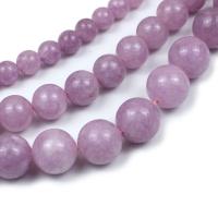Purple Chalcedony Beads Round polished DIY purple Sold By Strand
