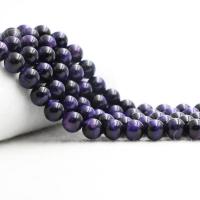 Natural Tiger Eye Beads Round polished DIY purple Sold By Strand