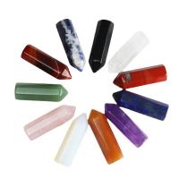 Componente de pingente de pedra preciosa, Pedra natural, joias de moda & DIY & para mulher, Mais cores pare escolha, 10*36.5mm, vendido por PC