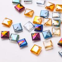 Rhombus Crystal Gyöngyök, Üveg, Rombusz, galvanizált, DIY, több színt a választás, 8mm, 100PC-k/Strand, Által értékesített Strand
