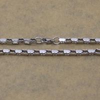 Stainless Steel Chain Necklace box chain original color 3.50mm Length Approx 23 Inch Sold By Lot