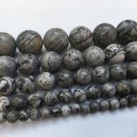 Gemstone Jewelry Beads Map Stone Round polished DIY Sold By Strand