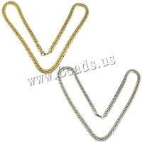 Stainless Steel Chain Necklace plated Unisex & curb chain Length Approx 24 Inch Sold By Lot