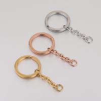 Stainless Steel Key Chain Findings Round plated DIY Sold By PC